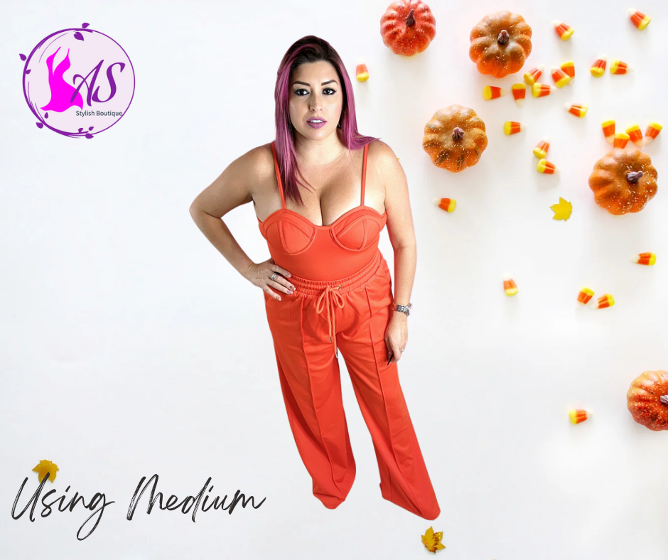 Orange Long Pant Set