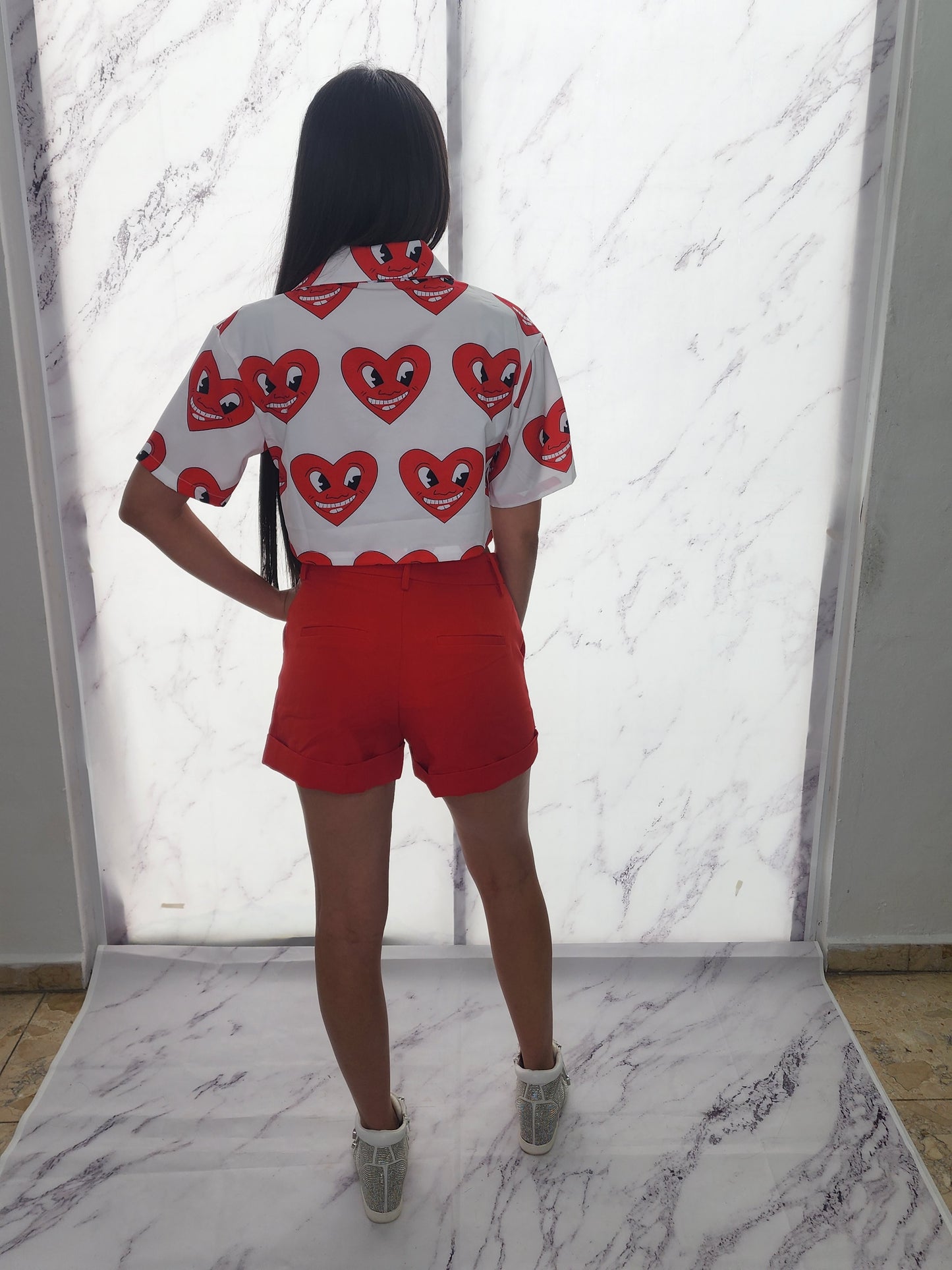 HEART Shortsleeve Crop Top