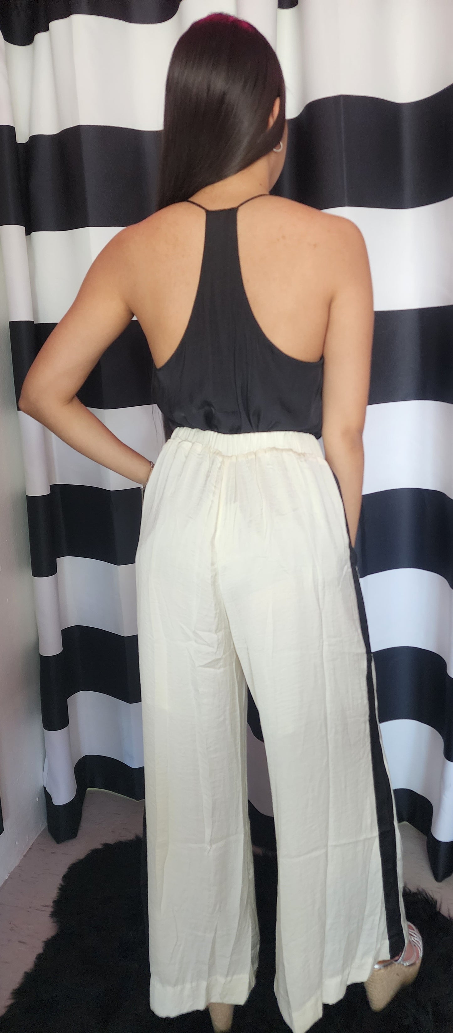 Black Stripe Long Pant