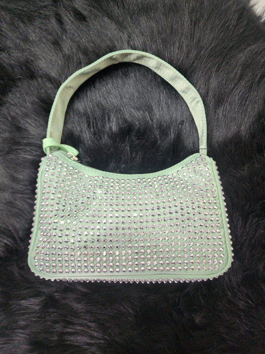 Green Purse With Rhinestones