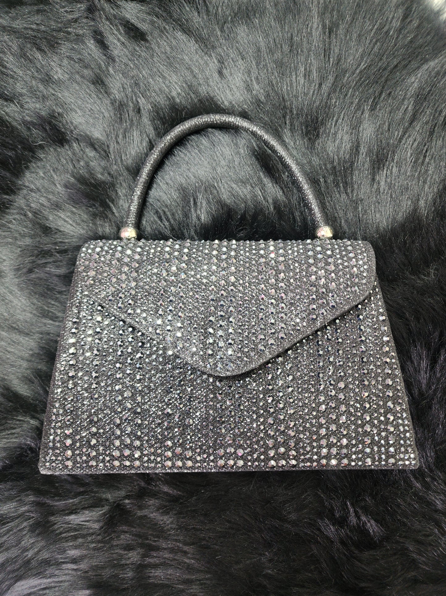 Black on Black Rhinestones Purse